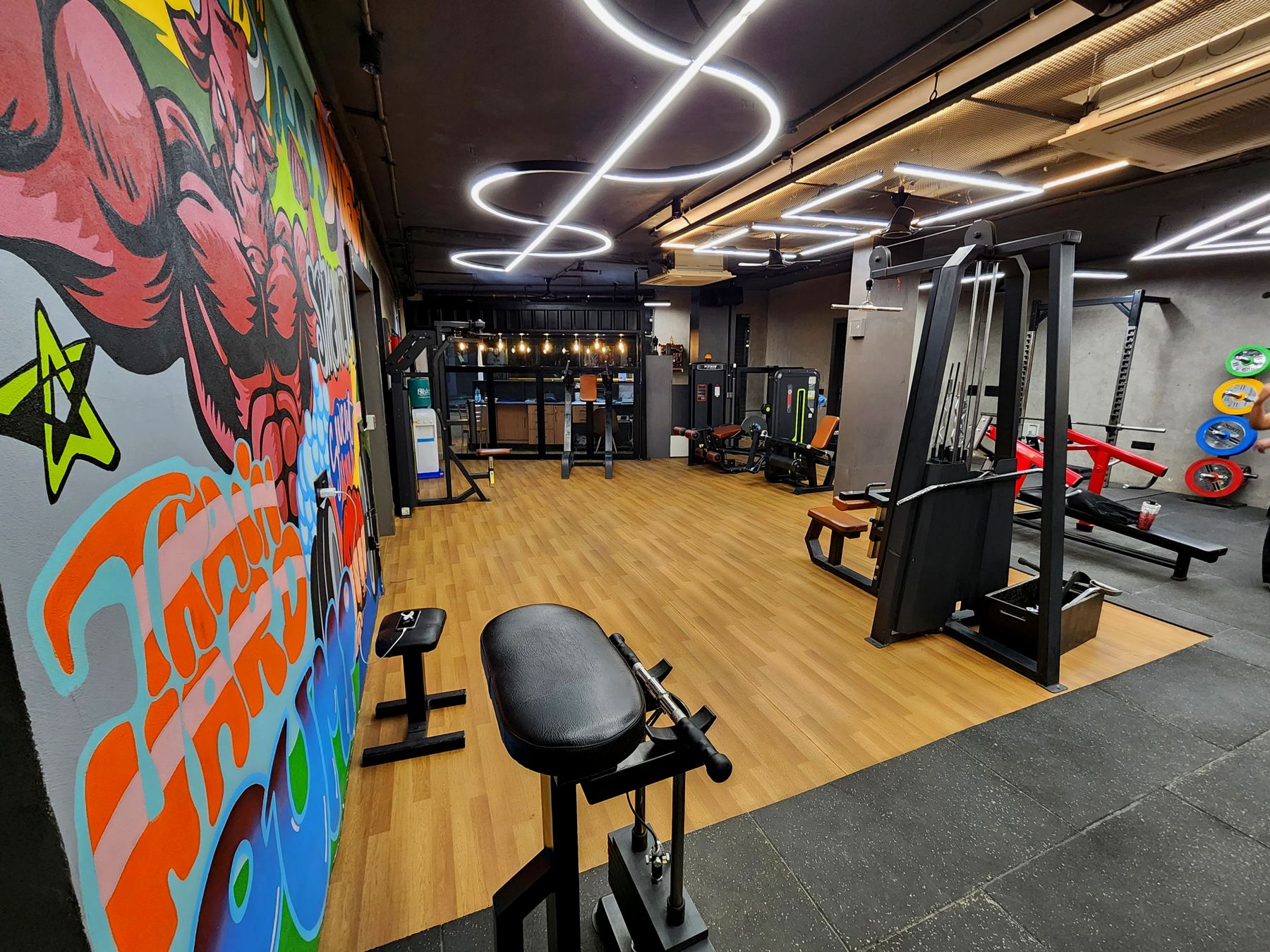 Wall mural inside the gym